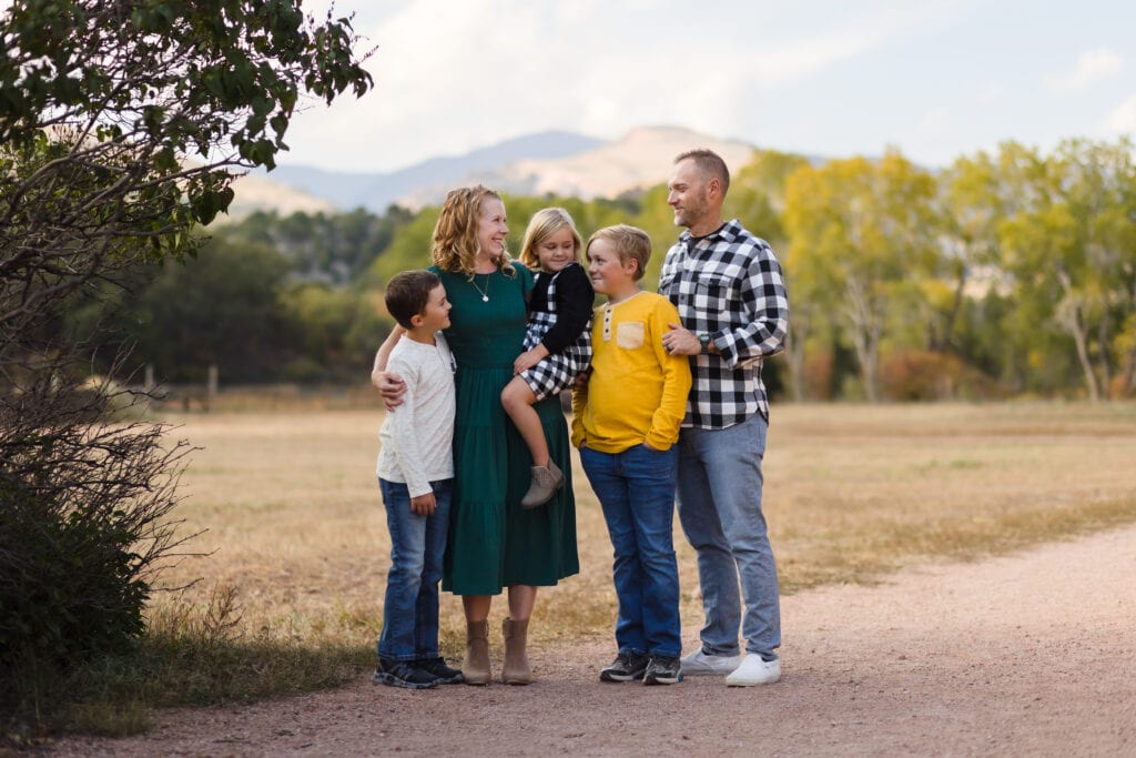 Outdoor family portraits in Colorado Springs