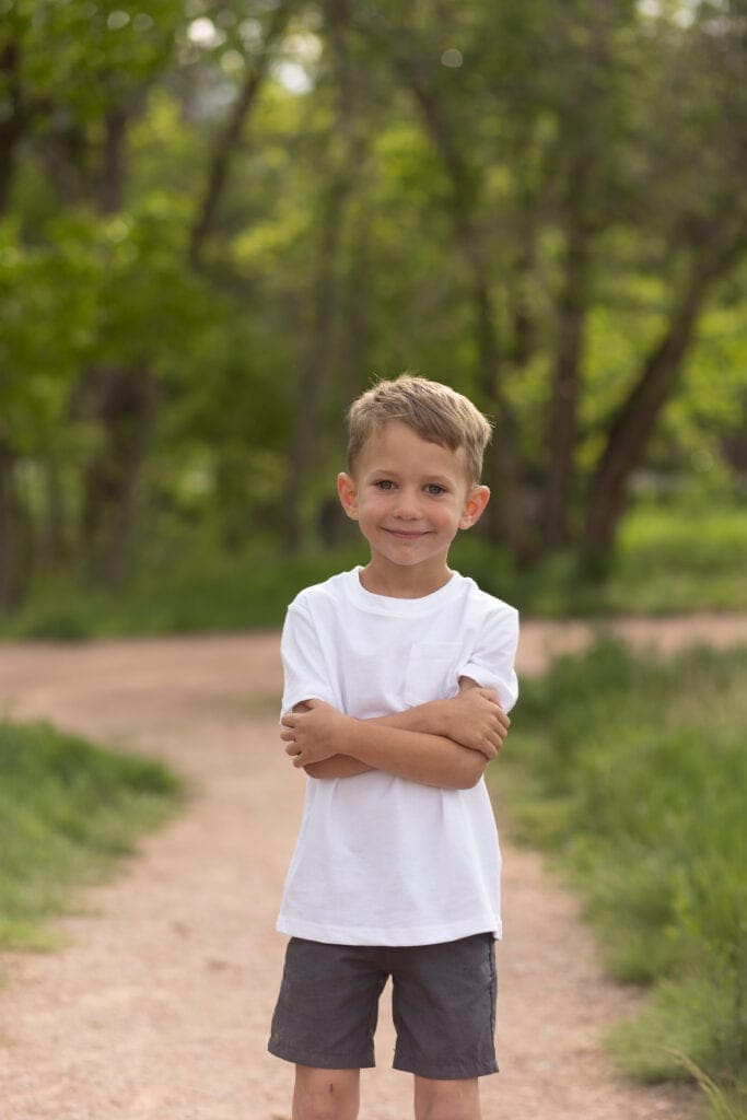 Little boy in Bear Creek park