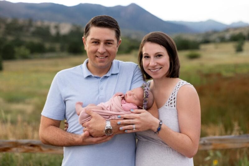 outdoor newborn session at Ute Valley Park